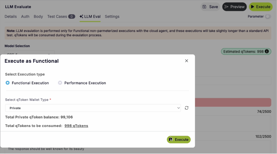 Step 7: Click on save and hit on execute.